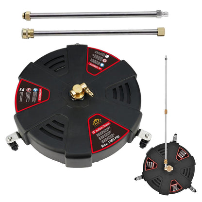TRELVEX Pressure Washer Surfaces Cleaner | Surfaces Cleaner Attachment | Rotating Surfaces Cleaner | Driveway Surfaces Cleaner, Deck Pressure Washer Attachment, Concrete Cleaner for Pressure Washer