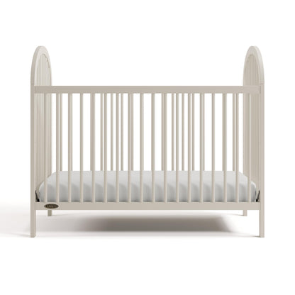 Graco Olivia 3-in-1 Convertible Crib – GREENGUARD Gold Certified, 100% Solid Wood, Fits Standard Baby Crib Mattress, Converts to Toddler Bed and Daybed, 4 Adjustable Mattress Heights (Frosted Oat)