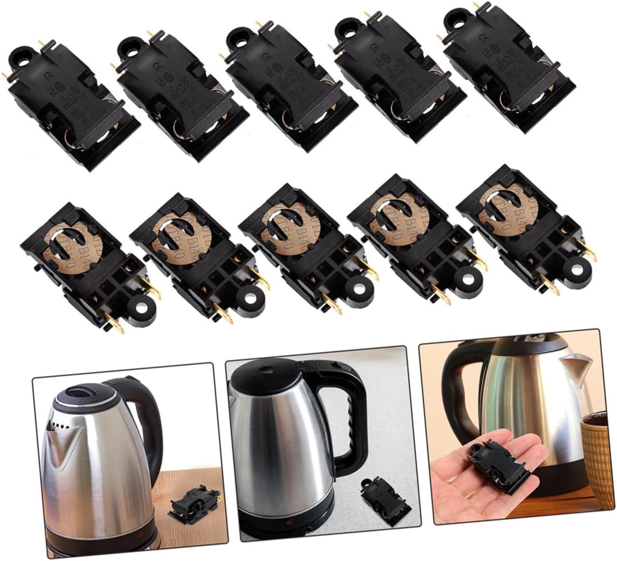 10pcs Electric Kettle Switch Thermostat: Temperature Control for Electric Kettle, Thermal for Oven, Copper Heat