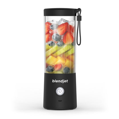BlendJet 2 Portable Blender – Small Cordless Blender for Smoothies & Shakes, Mini USB-C Rechargeable, Self-Cleaning, Quiet Travel Blender with Stainless Steel Blades