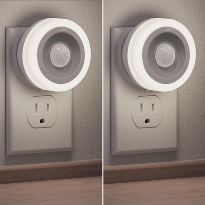 Briignite Motion Sensor Night Light, 4 Pack, Night Lights Plug into Wall, Auto On/Off Motion Activation Nightlight, Energy-Saving 0.6W LED, Daylight White, Ideal for Kids, Bedroom, Bathroom