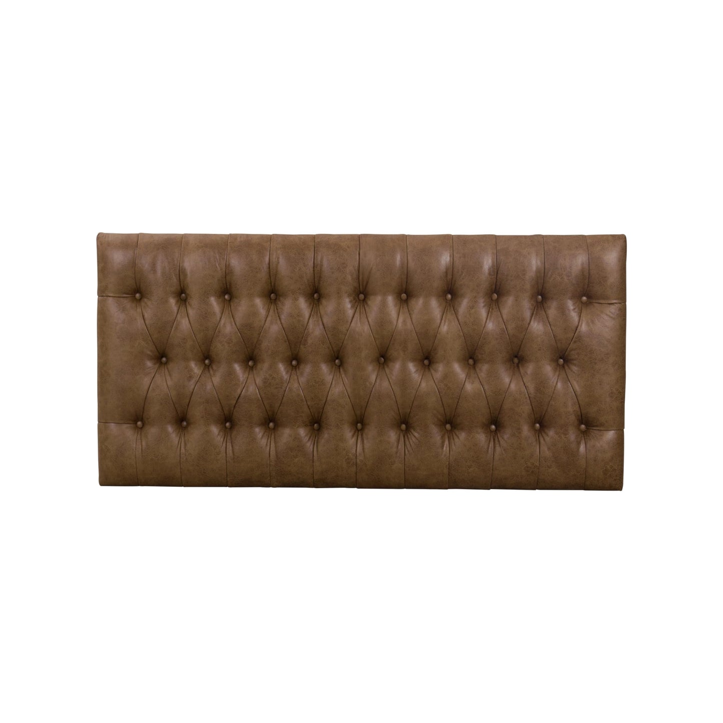 Homepop Home Decor | Large Upholstered Bench | Bench Ottoman with Storage for Living Room & Bedroom | Decorative Home Furniture (Distressed Brown Faux Leather)