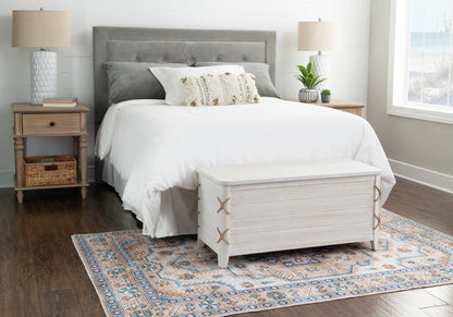 Linon Brosnan Rope Cedar Chest White
