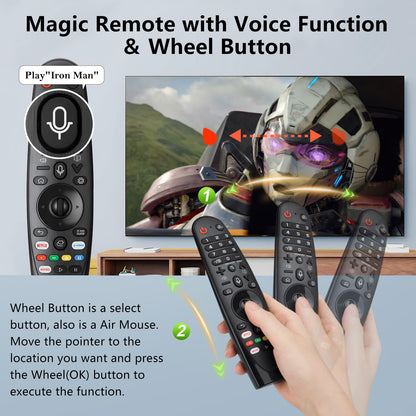 Voice Magic Remote for LG-Smart-TV-Remote Control Replacement, AKB75855501 AN-MR20GA MR19BA MR18BA MR650A with Voice Recognition and Pointer Function