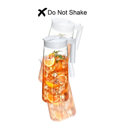 Amazing Abby - Slim - Tritan Pitcher (64 oz), Unbreakable Plastic Water Pitcher with Lid, BPA-Free, Heat-Resistant, Dishwasher-Safe, Great for Both Iced and Hot Drinks, Indoors and Outdoors, White