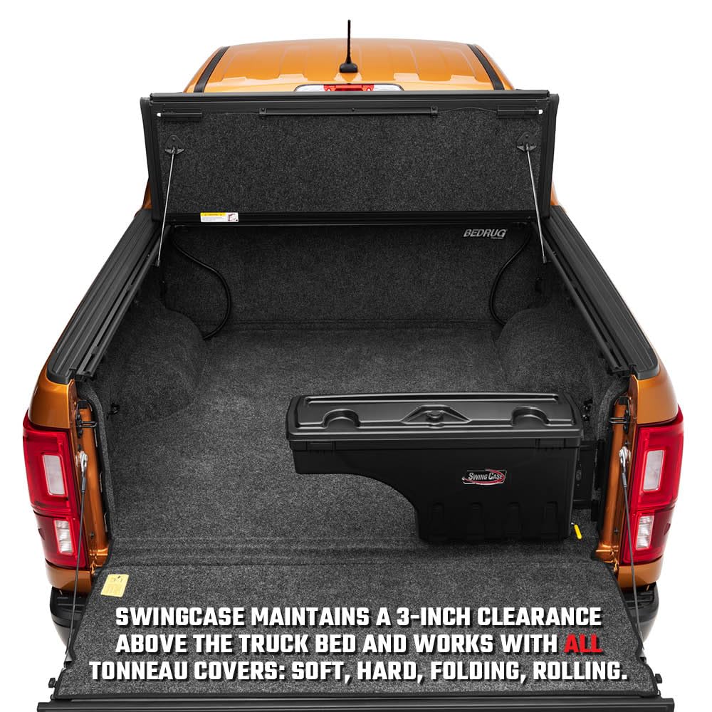 RealTruck UnderCover SwingCase Truck Bed Storage Box | SC302P | Fits 2019 - 2025 Dodge Ram 1500/2500 Passenger Side (New Body Style)