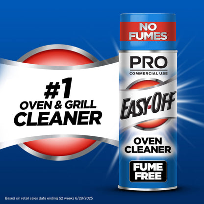 Easy-Off Fume Free PRO size Oven Cleaner Foam, Removes Grease & Burned-On Food, For Ovens, Air Fryers & More 24oz (2-count)
