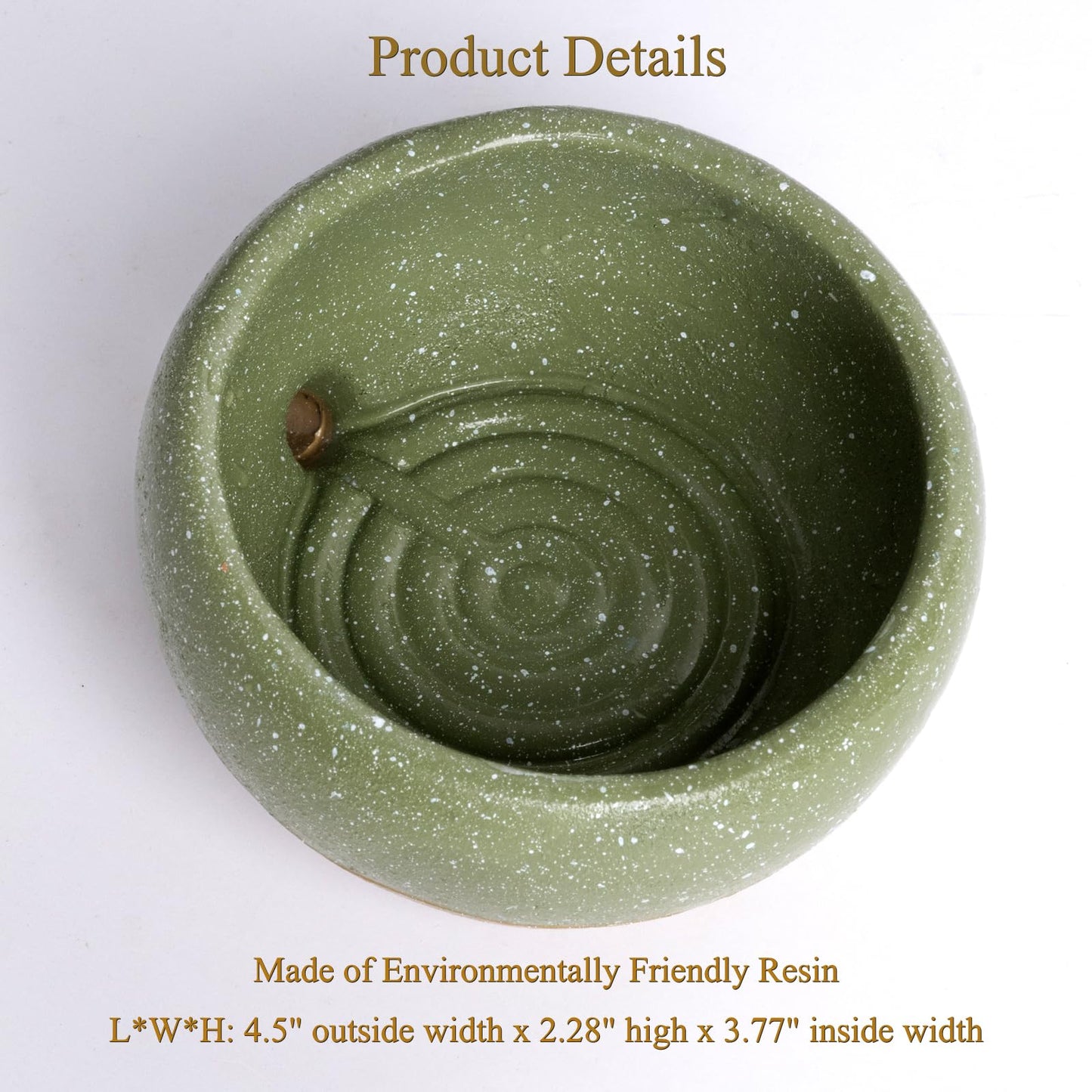 Wowhalolo Self Draining Soap Dish and Soap Holder with Drain Spout for Sink, Shower, Bathroom, and Kitchen - Compact Resin Sponge Holder and Organizer, Keep Dry and Easy Cleaning Design, Green