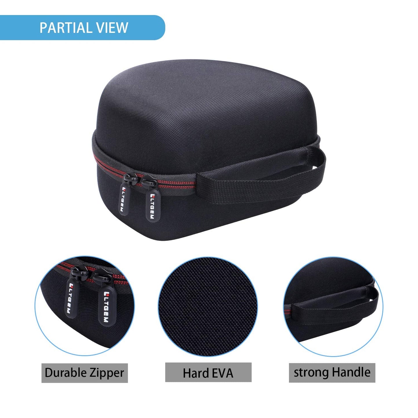 Headphone Case for Audio-Technica ATH-M30X / ATH-M50X / ATH-M40X / ATH-M50xBT2 / ATH-M50xBT2DS Headphones, Black