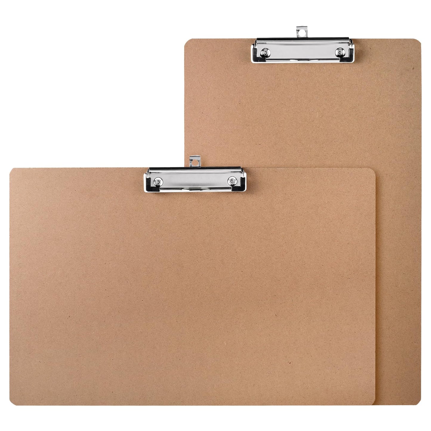 Jspupifip 2 Pack 11x17 Clipboards with Low Profile Clip, Extra Large Wood Clipboard Horizontal Art Drawing Board Vertical Wooden Clip Board Landscape Clipboard for Drawing Office School Supplies