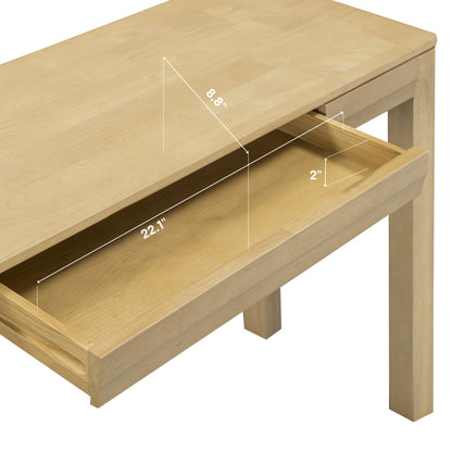 NTC Flow 47-Inch Console Table, Modern Solid Wood Entryway Table with Hidden Drawer, Waterproof & Heat Resistant, Narrow Table for Hallway, Living Room & Foyer, Sand