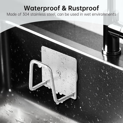 Everlling Sink,1 Magnetic Sponge Holder for Kitchen Pcs Strong Magnetic Stainless Steel Rack Stand, Kitchen