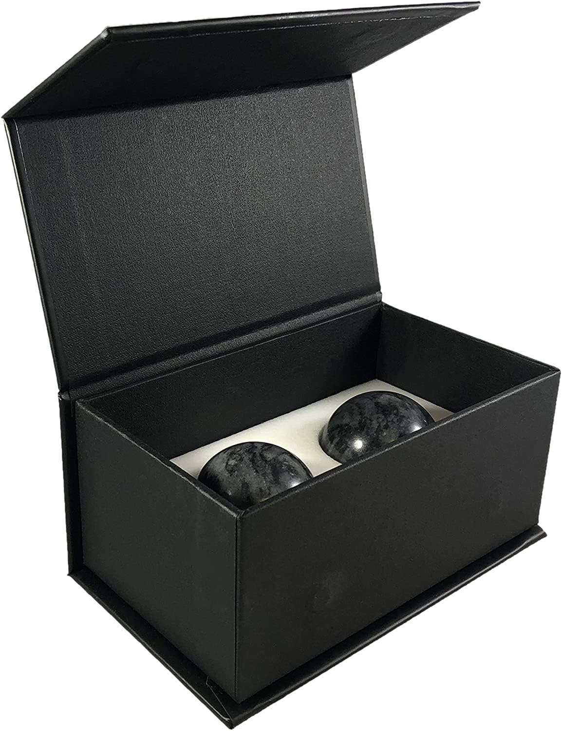 Luxe Whiskey Stones - Set of 2 Marble Chilling Spheres in Gift Box with Velvet Storage Bag