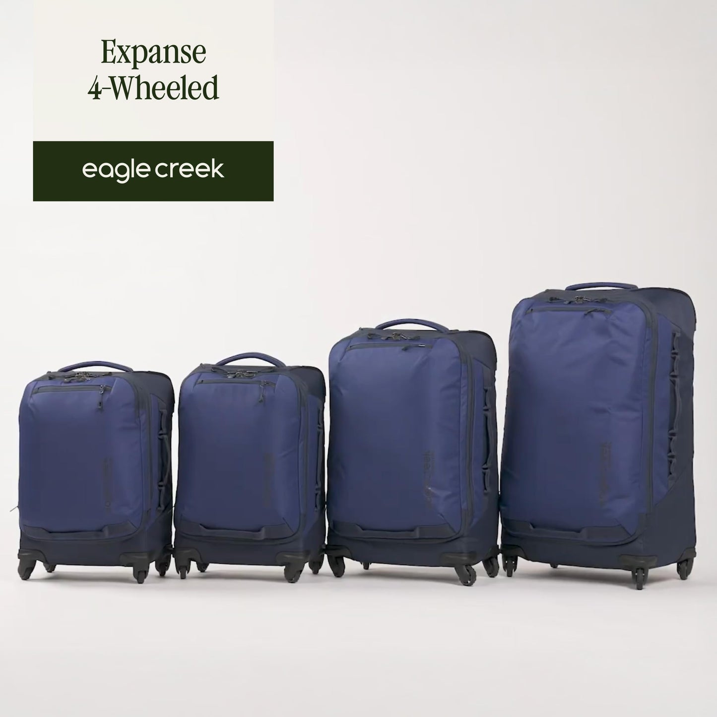 Eagle Creek Expanse 4-Wheel 30" Luggage – Durable Checked Spinner Suitcase with Expandable Capacity – Rugged Fabric, Lockable Zippers & Grab Handles – Travel-Ready – Pilot Blue
