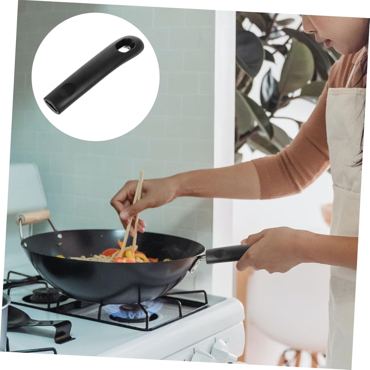 Ciieeo Bakelite Pot Handle, Anti-scald Pot Grip Replacement for Cookware Accessories, General Pot Handle