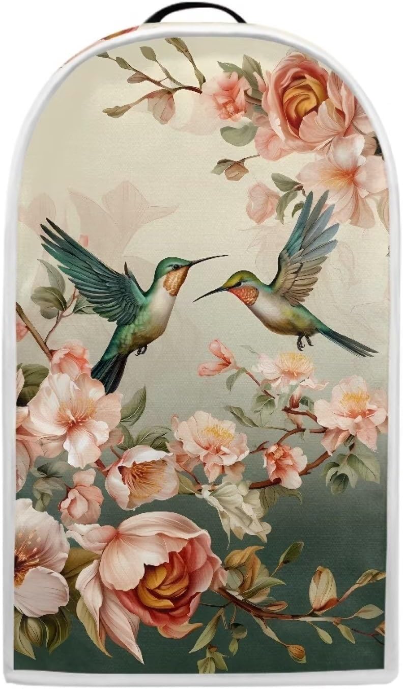 DISNIMO Floral Hummingbird Blender Dust Cover, Anti-Fingerprint Polyester for Stand Mixer or Coffee Maker