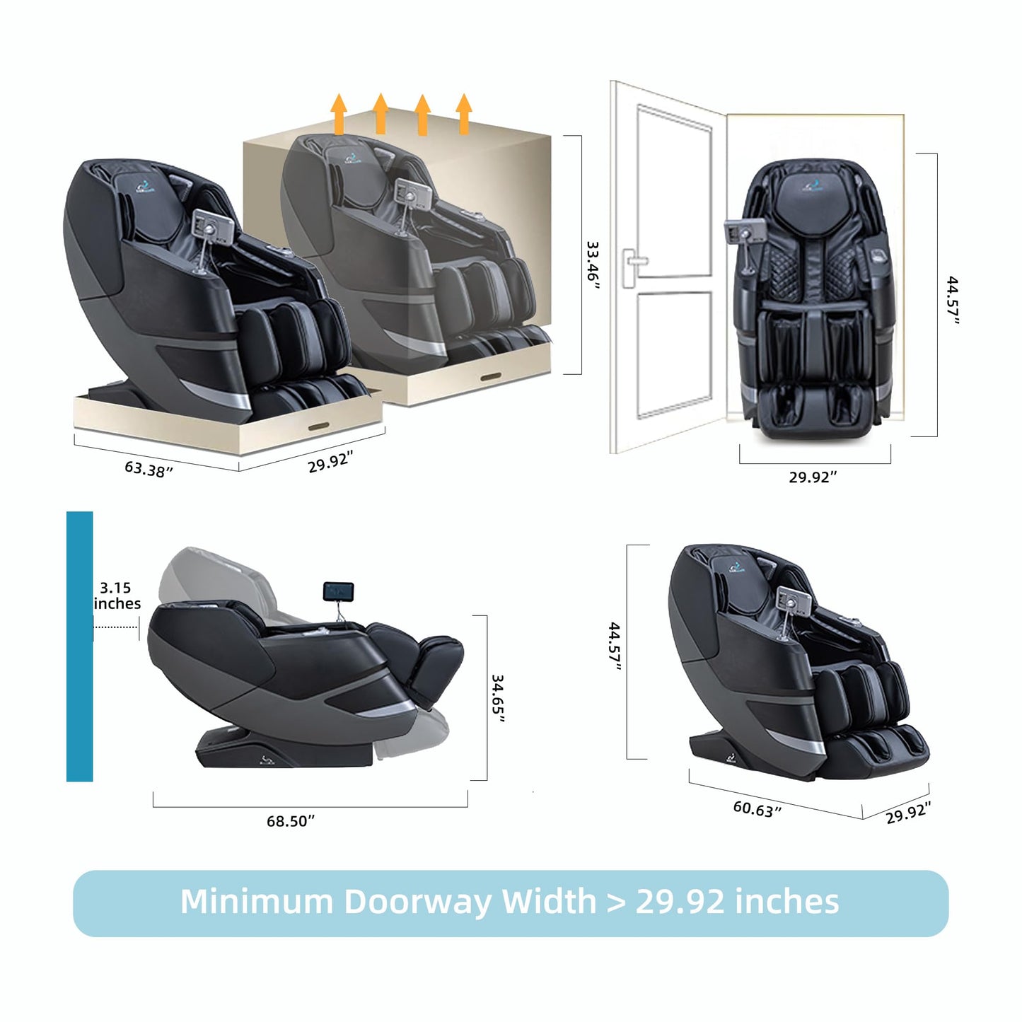 MassaMAX 2026 4D Massage Chair, Full Body Recliner with OTA Cloud Tech, Deep Yoga Stretch, 27 Auto Modes, 55" SL Track, APP & AI Voice Control, Auto Footrest, Zero Gravity, and Heating for Relaxation