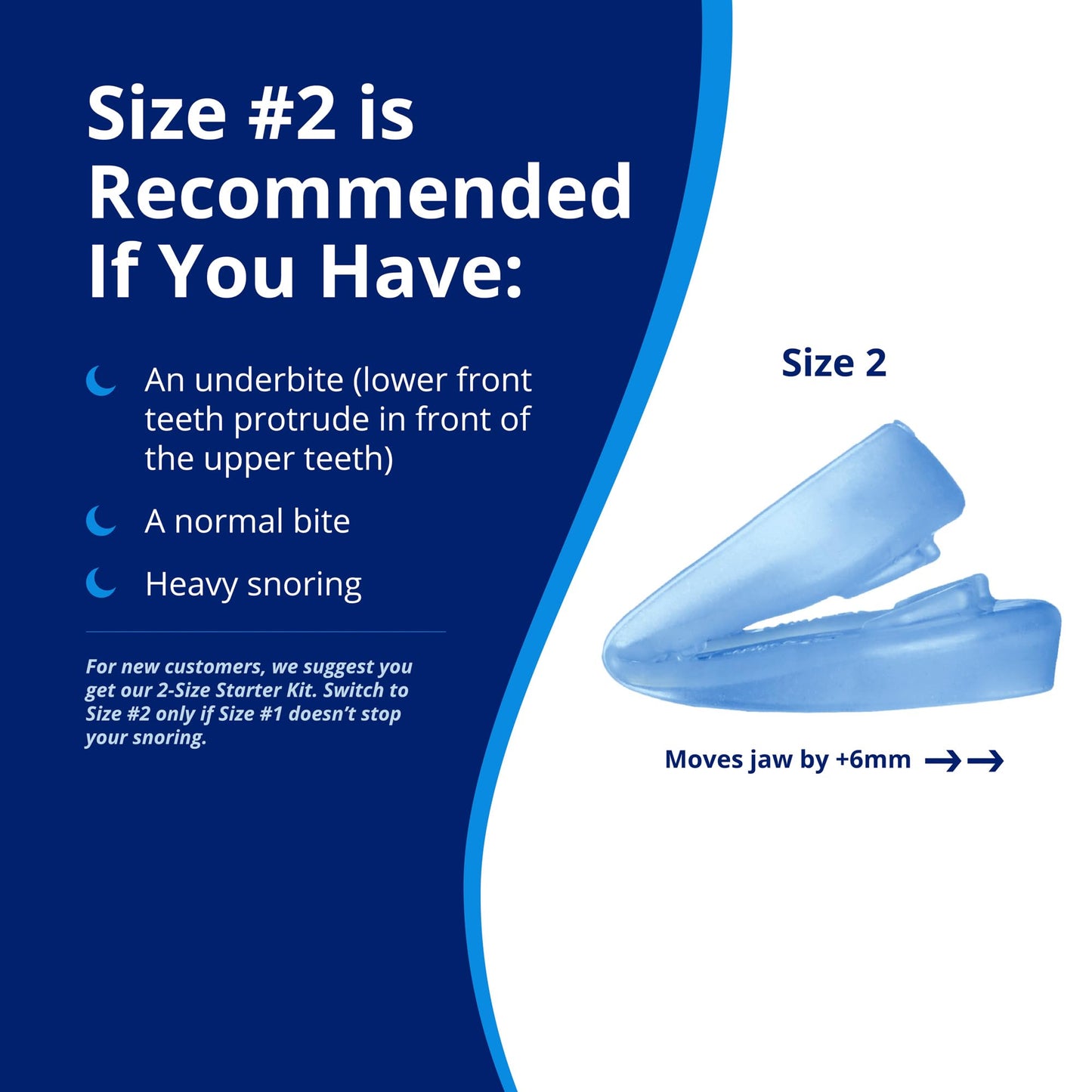 ZQuiet, Anti-Snoring Mouthpiece, Comfort Size #2, Single Refill, Blue Made in USA, BPA-Free, Medical-Grade Material