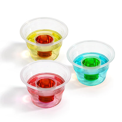 Coloch 200 Pack Plastic Bomber Cups, Disposable Bomb Cups Clear Power Bomber Double Shot Glass for Shots, Mixed Drinks, Party