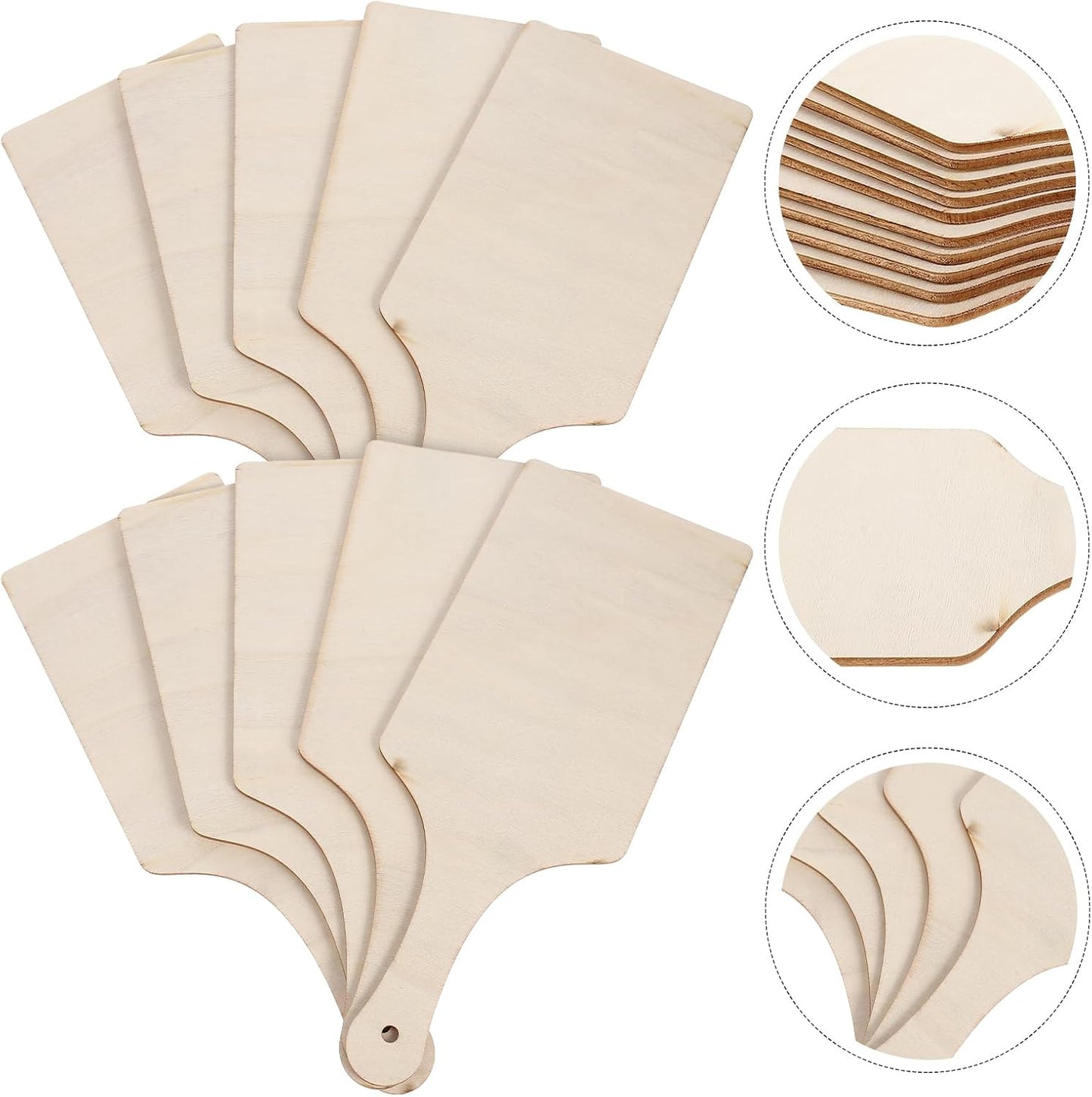 TEHAUX 20pcs Mini Wood Cutting Board Set, 23x9cm Blank Chopping Boards for DIY Craft