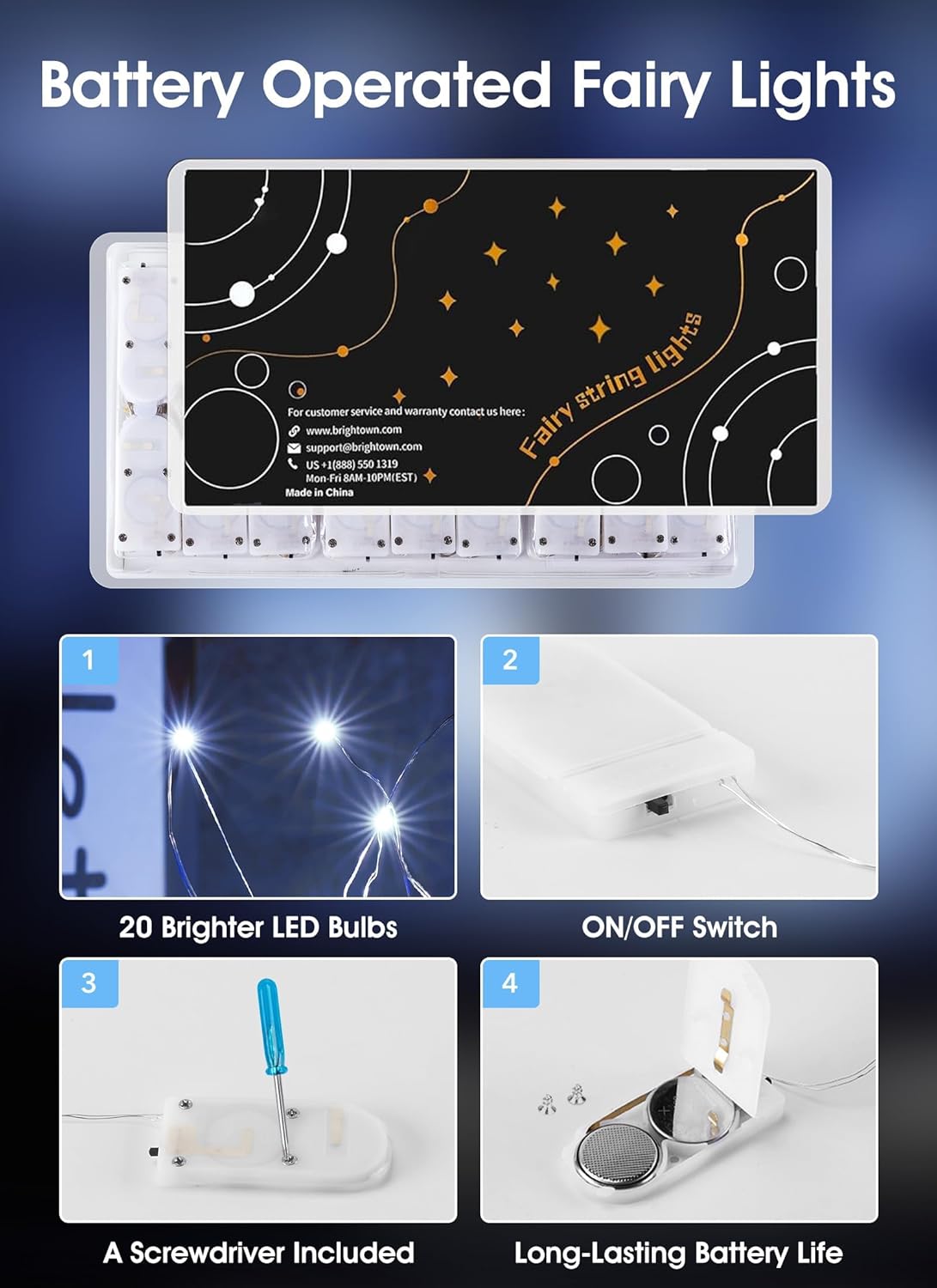 12 Pack 7 20 (12 Pack, Brightown Led Fairy Lights Battery Operated String Lights Waterproof Silver Wire Feet Led