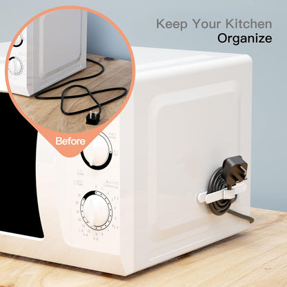 PZOZ (4 Pack) Cord Organizer for Appliances, Kitchen Cable Bundlers, Kitchen Storage Gadgets for Coffee Bar