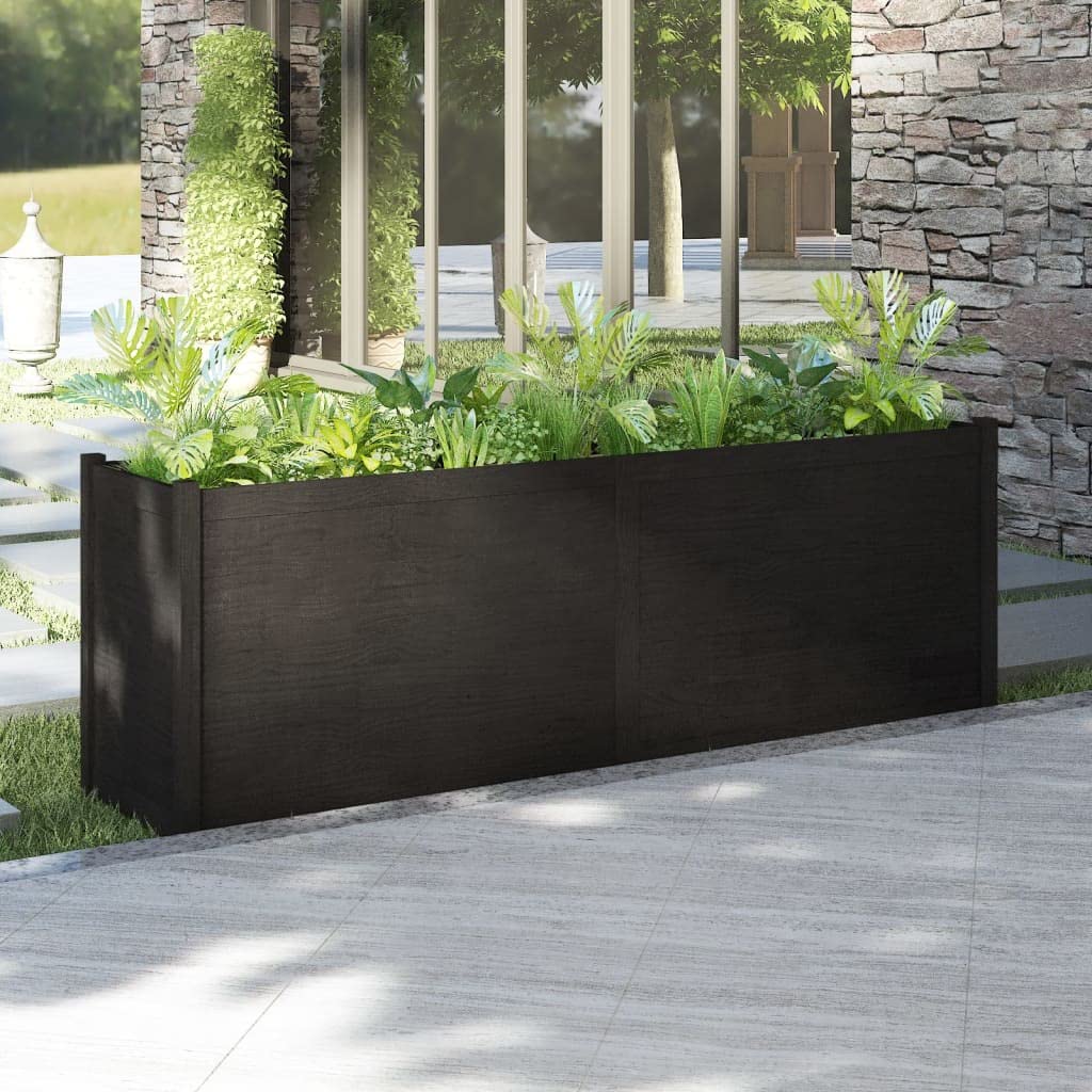 ULUYYUC Raised Garden Bed Solid Wood Pine Planter Box 78.7"x19.7"x27.6" for Outdoor Flowers and Vegetables, Large Elevated Planter Box for Patio Gardening