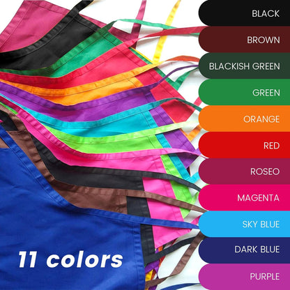 TRENDBOX Bib Apron Adult Women Unisex Comfortable with Front Pocket Washable For Cooking Baking Kitchen Restaurant