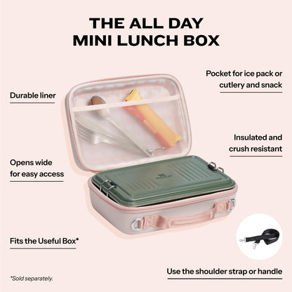 STANLEY All Day Mini Lunch Box | 4.2-quart | EVA Insulated Lunch Bag | Crush Resistant | Adjustable Strap | BPA-Free | Rose Quartz
