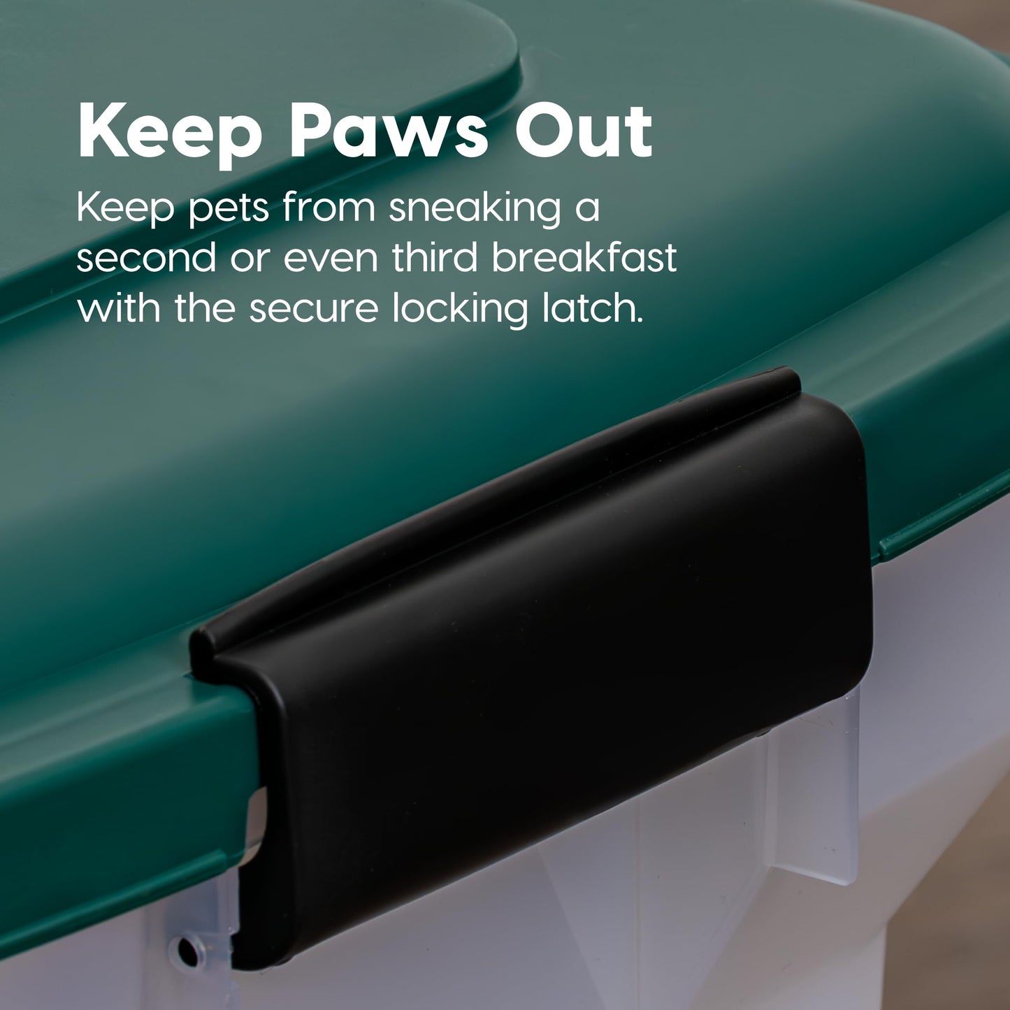 IRIS USA, Inc. Remington Airtight Pet Food Storage Container, 22-Pounds, Hunter Green