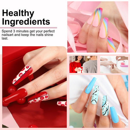 NAIL POLISH KIT with U V Lamp and Drill Starter Kit 36 Colors Gel Nail Polish Nail Art Gel Manicure Kit