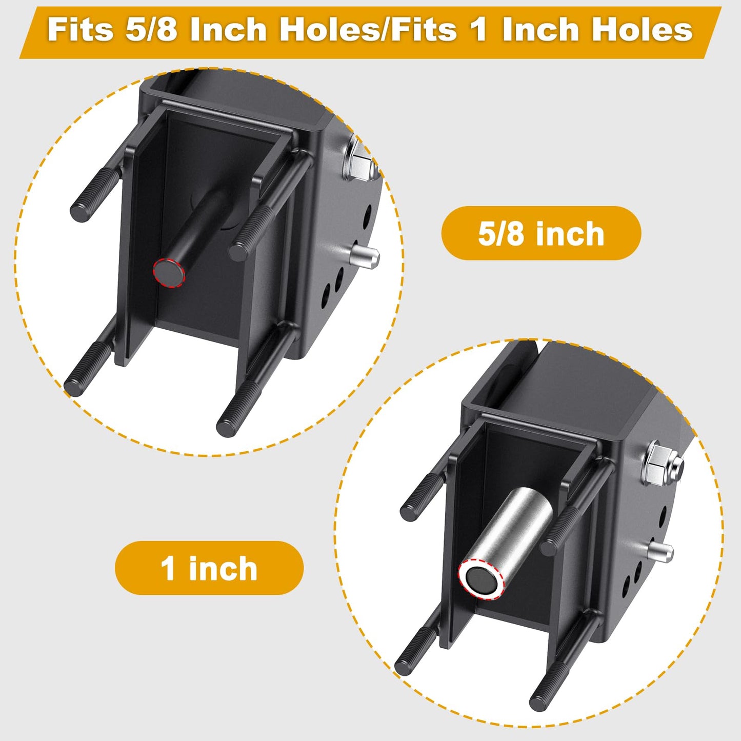 Kipika Power Rack Jammer Arms - Adjustable Height & Angle Lever Arm System for 2x2 Power Cages with 5/8" or 1" Holes - Fits 2-Inch Olympic Plates - 1 Pair (‎for 2" x 2" Racks with 5/8" or 1" Holes)