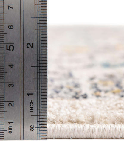 Unique Loom Lola Collection Area Rug - Vivacious (10' x 12' 4" Rectangle, Ivory/Blue)