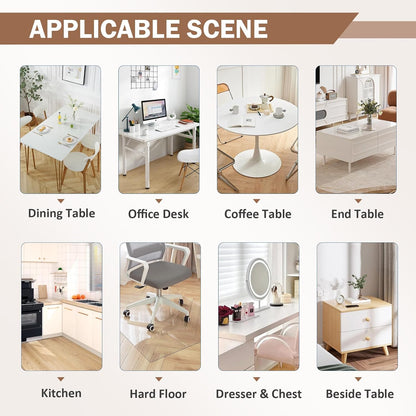 17 45 Inch, 1.5mm LovePads Clear Desk Mat x Thick Clear Table Protector, Waterproof Plastic Table Cover Protector, PVC