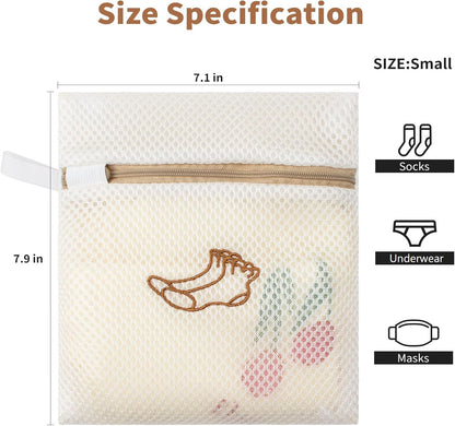 3 Pack Sock Laundry Bags by MDSXO, Durable Lingerie Delicates Bag for Washing Machine