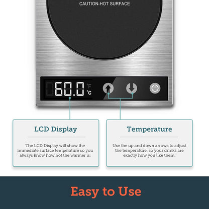 1F (77-194), 304 COSORI Coffee Mug Warmer for Desk, Digital Cup Heater, Coffee & Christmas Gifts, Precise Temperature