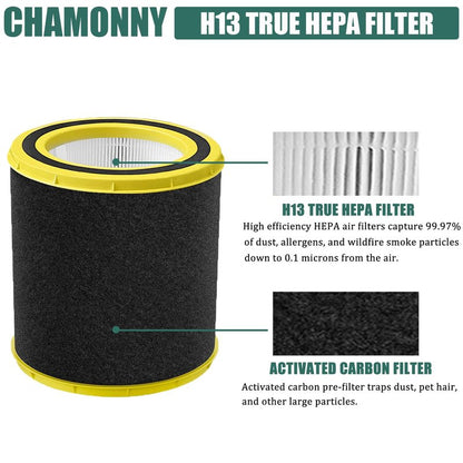 CHAMONNY AC4700B Replacement Filter FLT4700 M, Compatible with Germ Guardian AC4700, AC4700BDLX, AC4711W, AC4625, AC4625WDLX Air Purifiers, Part Number #FLT4700 & #FLT47CB4, 2Pack