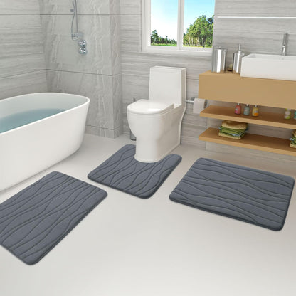 Buganda Memory Foam Bathroom Rug Mat 59x17 | Extra Soft Absorbent Non-Slip Machine Washable Bath Rugs