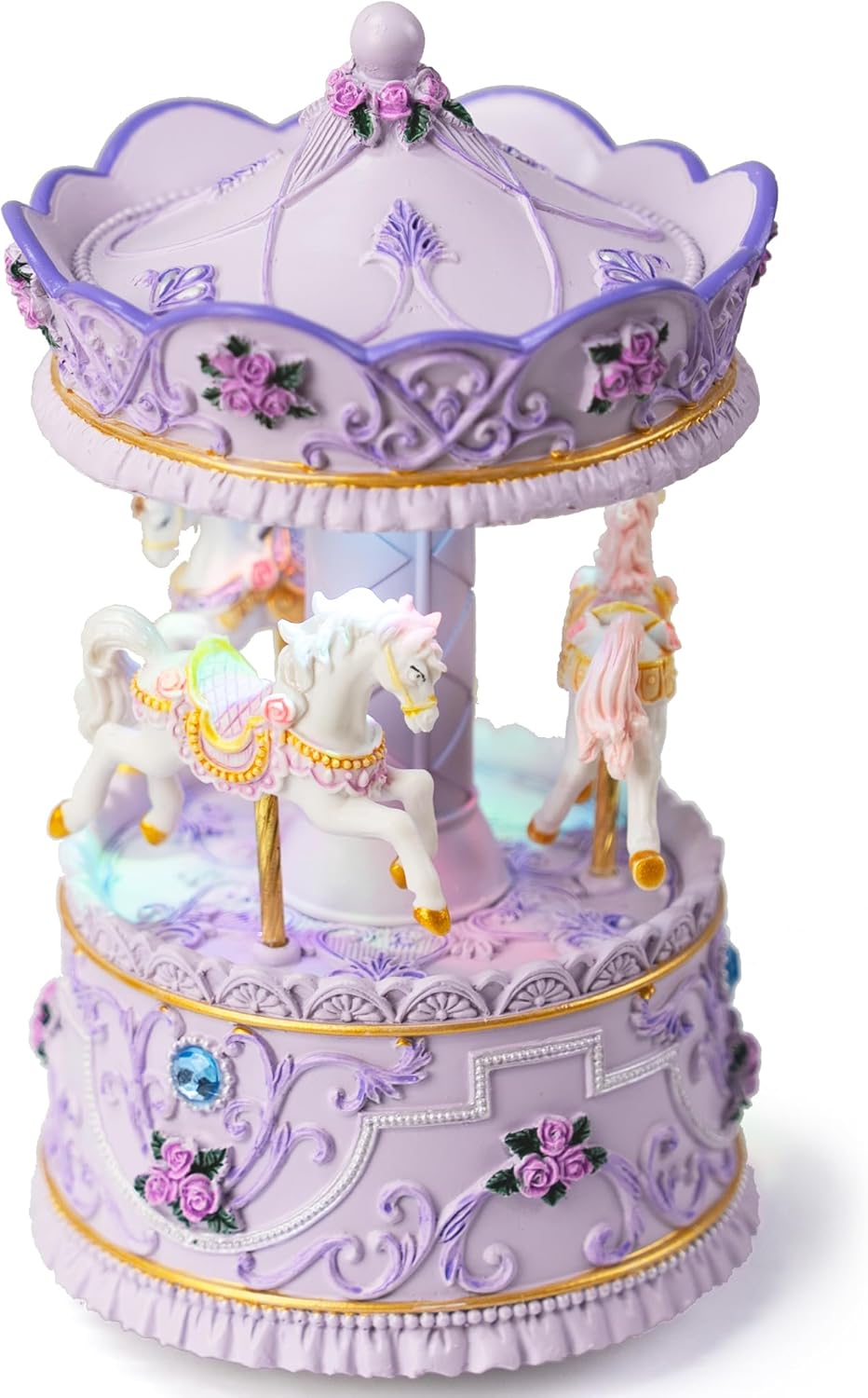 Carousel Horse Music Box for Girls, Purple Musical Box for Women Kids Wife Mom Daughter Birthday Anniversary Valentine