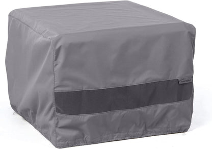 300D 18W 18D 18H, Covermates Elite Square Ottoman Cover Heavy-Duty Polyester, Water-Resistant, Mesh Vent, Drawcord