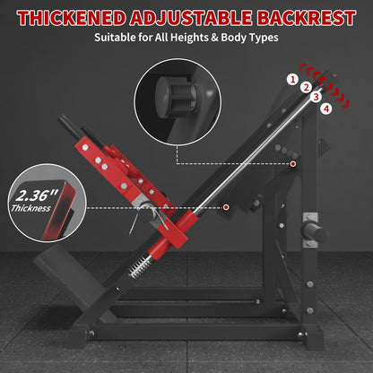 Home Gym Linear Row Machine, Plate-Loaded Smith-Style Back Trainer with Linear Bearings, Compact Multi-Grip Equipment for Small Spaces (Suitable for Beginners & Advanced Lifters)