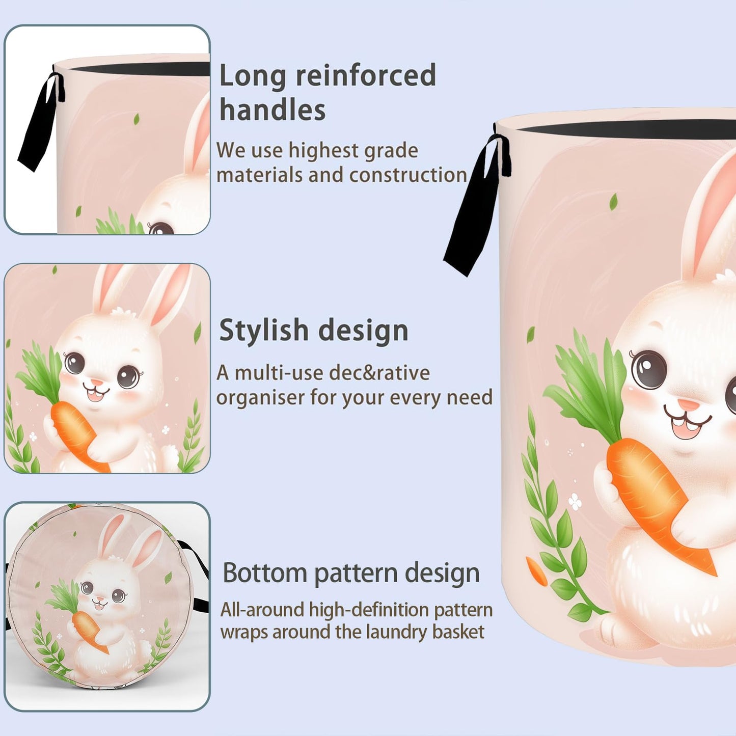 VODRM Cute Axolotl Underwater Laundry Basket, Dirty Collapsible Clothes Toy Organizer Hamper for Kids Adults, Oxford Cloth Waterproof Storage Bin for Bedroom Bathroom Home Decor Gifts, 19.7"X15.7"