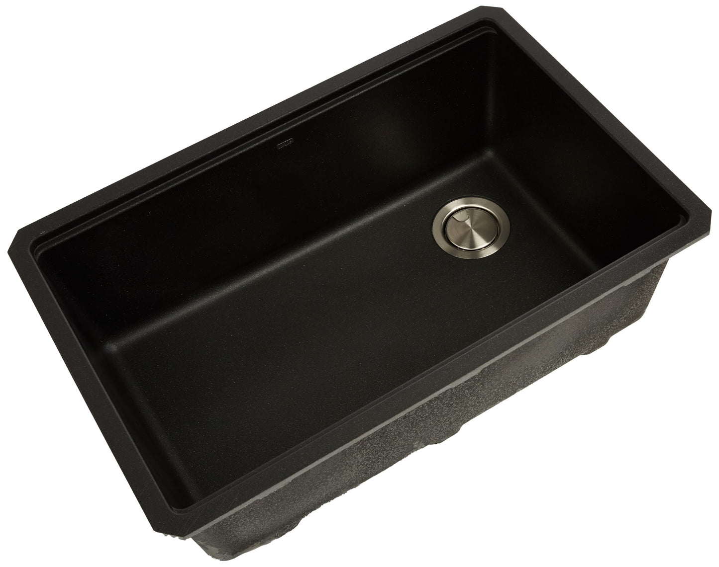 KRAUS Bellucci 30” in. Undermount Workstation Granite Kitchen Sink in Metallic Black with Accessories, KGUW2-30MBL