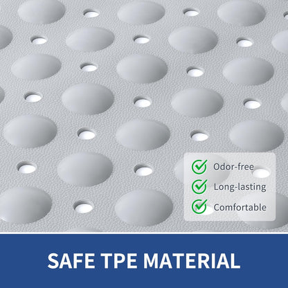 31"x 19" OTHWAY Non Slip Bathtub Mat, TPE Bath Mat for Tub with Drain Holes and Suction Cups, Anti-Slip Mats for Kids