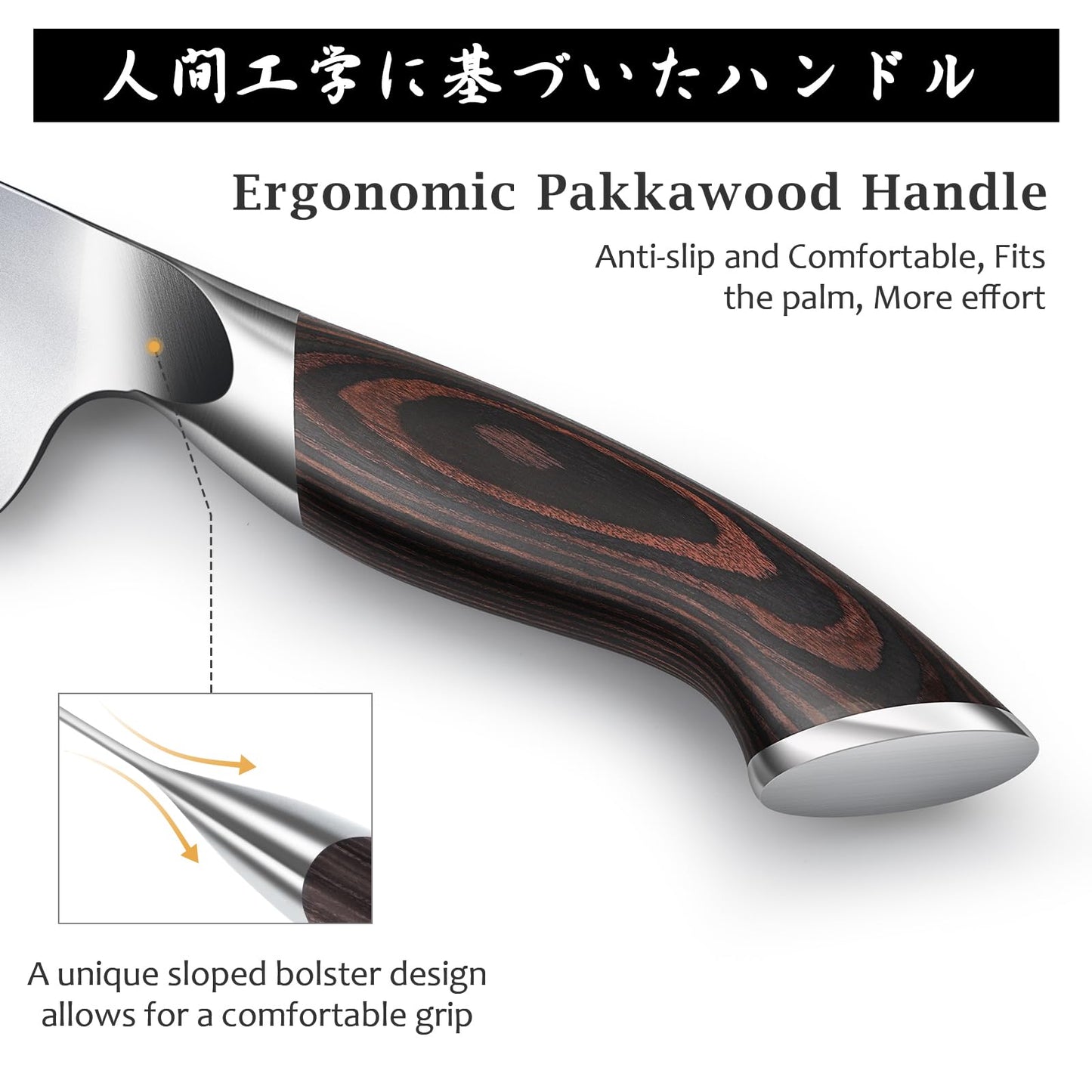 HOSHANHO 7 Inch Nakiri Knife, Japanese High Carbon Stainless Steel Chef Knife, Multipurpose Meat Vegetable Sharp Kitchen Knife with Ergonomic Pakkawood Handle