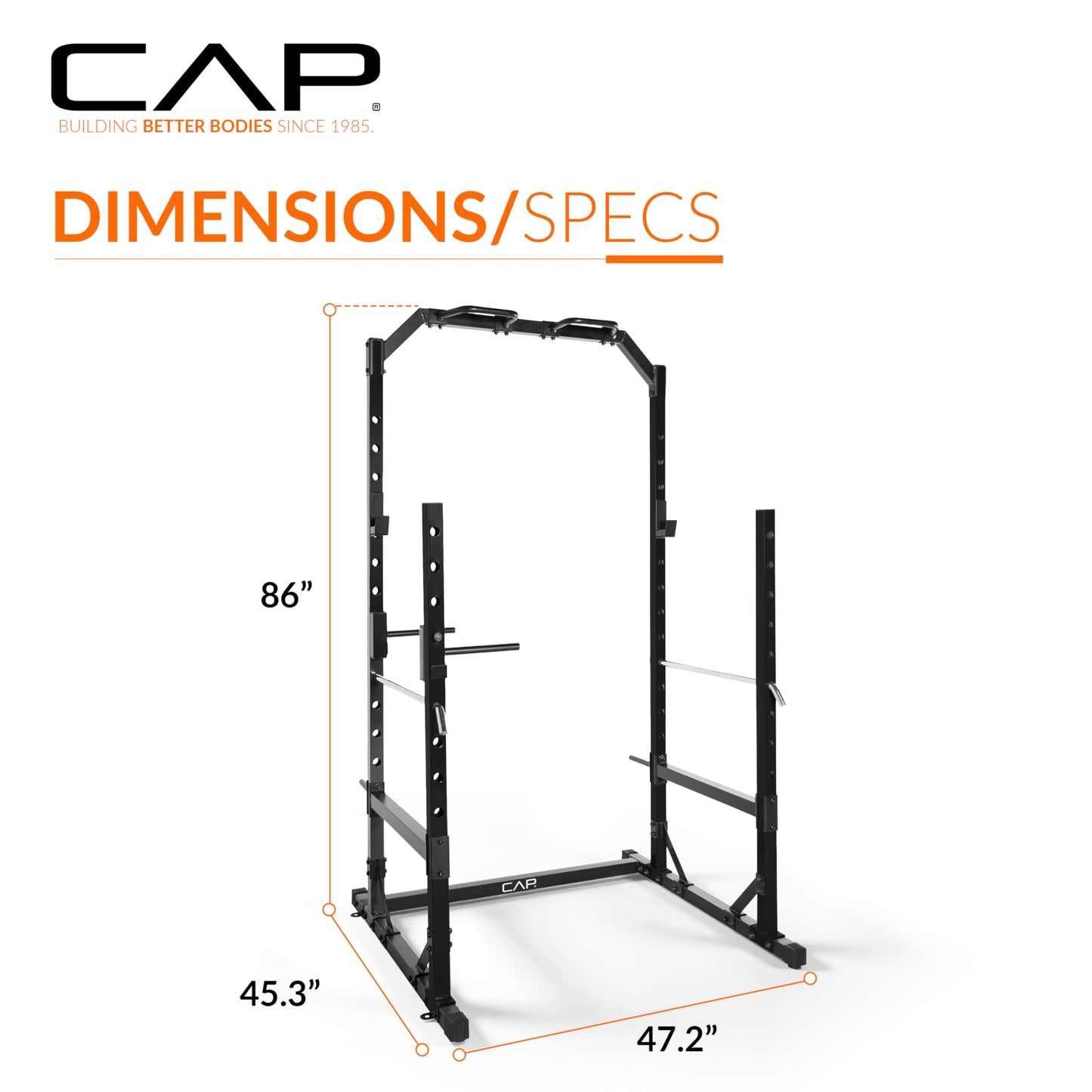CAP Barbell Multi Use Power Rack, Yellow