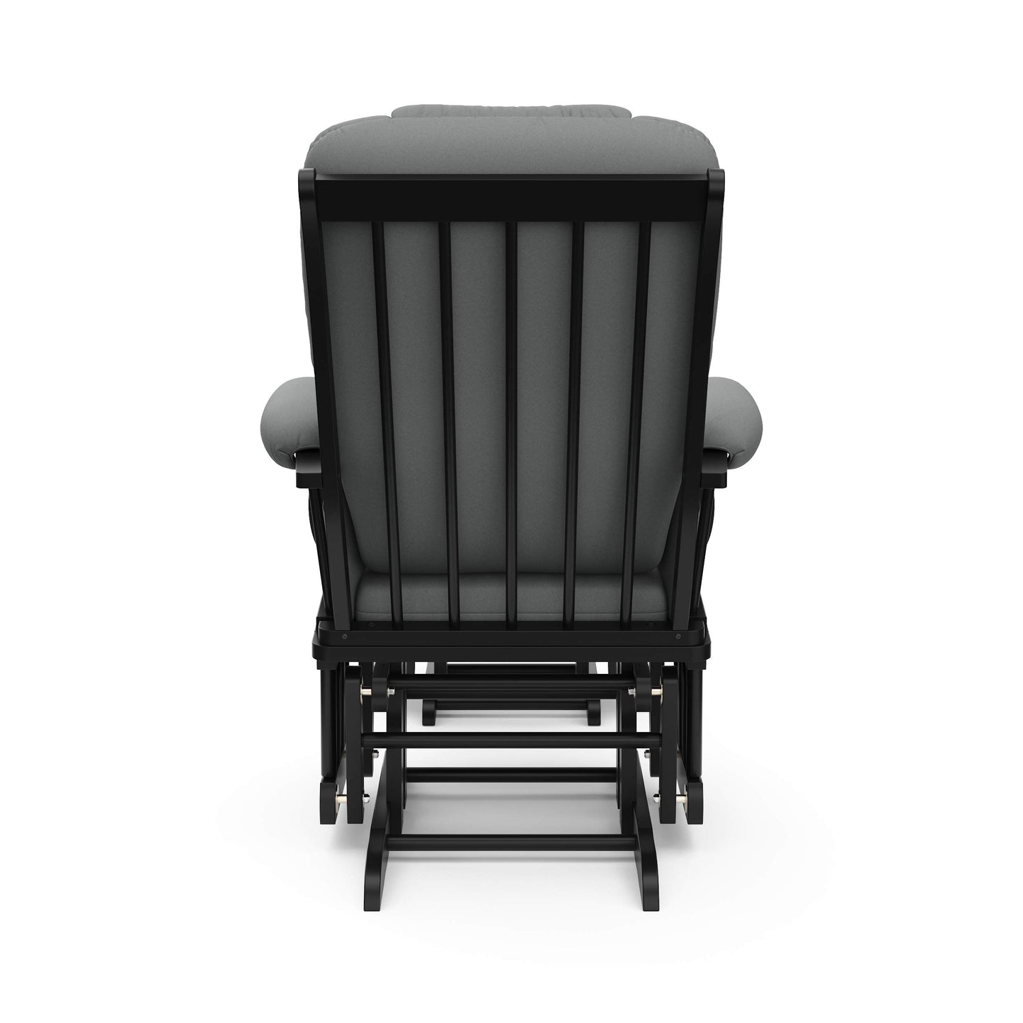 Storkcraft Tuscany Glider with Ottoman (Black/Gray) — GREENGUARD Gold Certified, Bonus Lumbar Cushion Included, Solid Wood Base, Smooth Motion, Award-Winning Nursery Rocking Chair, Glider and Ottoman