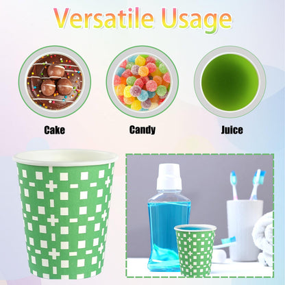 CUPLOOV 500Pack 5 oz Paper Cups, Multicolor Small Bathroom Mouthwash Disposable Paper Cups Dessert Dispenser for Home Use, Party, Picnic, Travel and Event, BBQ, 5 Colors