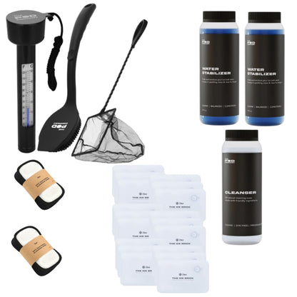 The Pod Company Pro Ice Pod Complete Cold Plunge Bundle – 100-Gallon Ice Bath with 18 Ice Bricks, Insulated Lid & Cover, Water Jet, Maintenance & Cleaning Kit, Thermometer & Floor Mat