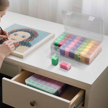 Diamond Painting Storage Containers with Lids - 40PCS Portable Transparent Plastic Set - Perfect for Diamond Art Storage, Diamond Art Supplies, Diamond Art Accessories & Diamond Art Kits for Beginners